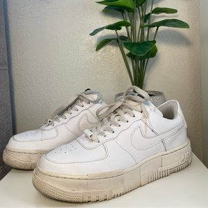★ SOLD ★ White Platform Nike Air Force One Sneakers